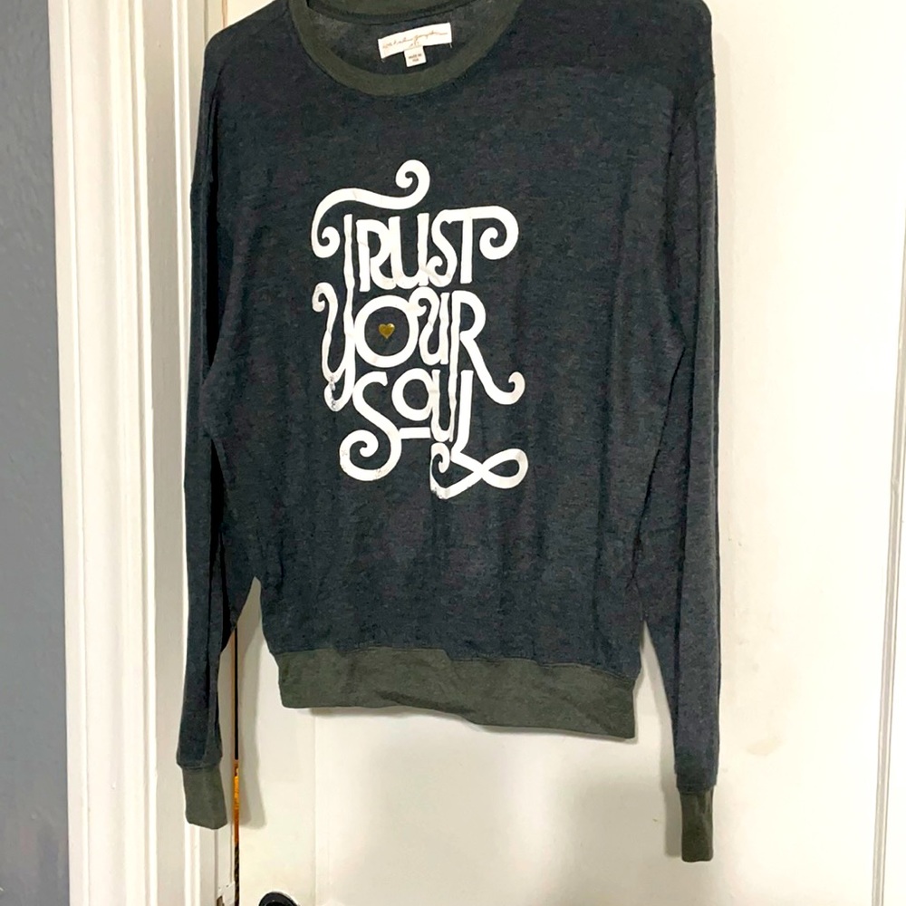 Spiritual Gangster Charcoal Heather 'Trust Your Soul' Long Sleeve Tee